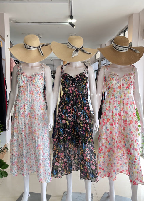 Spring Floral Spaghetti Straps Sundress